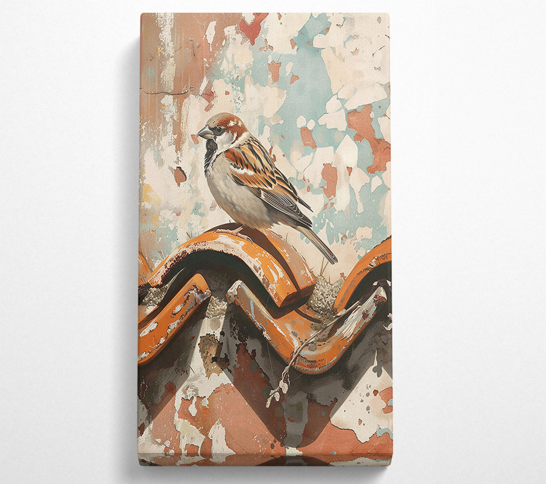  A Canvas Print of Rusty Orange Sparrow Canvas Wall Art