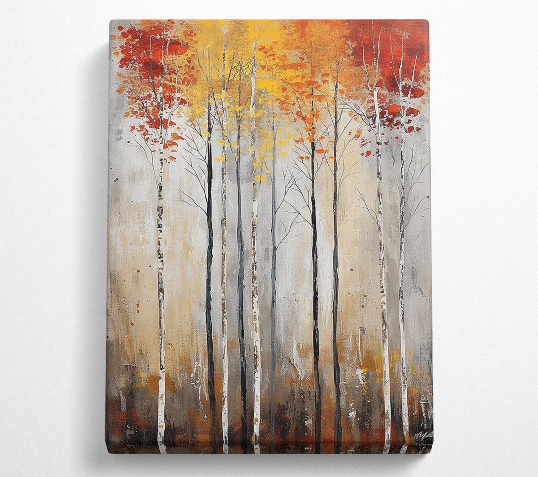  A Canvas Print of Golden Autumn Forest Canvas Wall Art