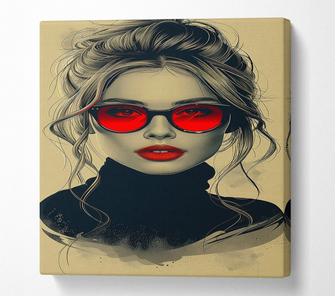  A Canvas Print of Red Lens Glance Canvas Art