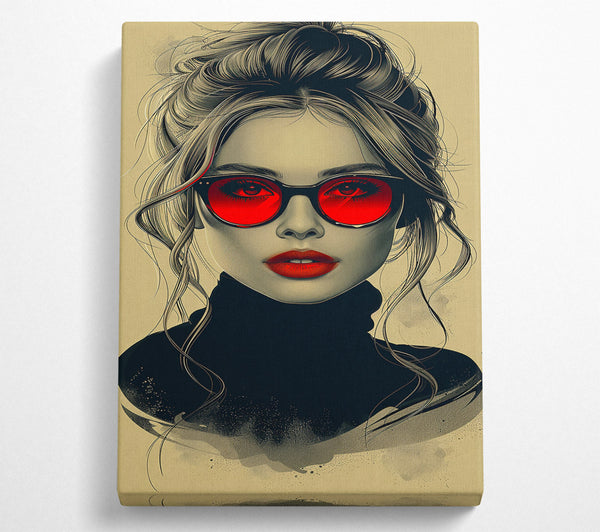 A Canvas Print of Red Lens Glance Canvas Art