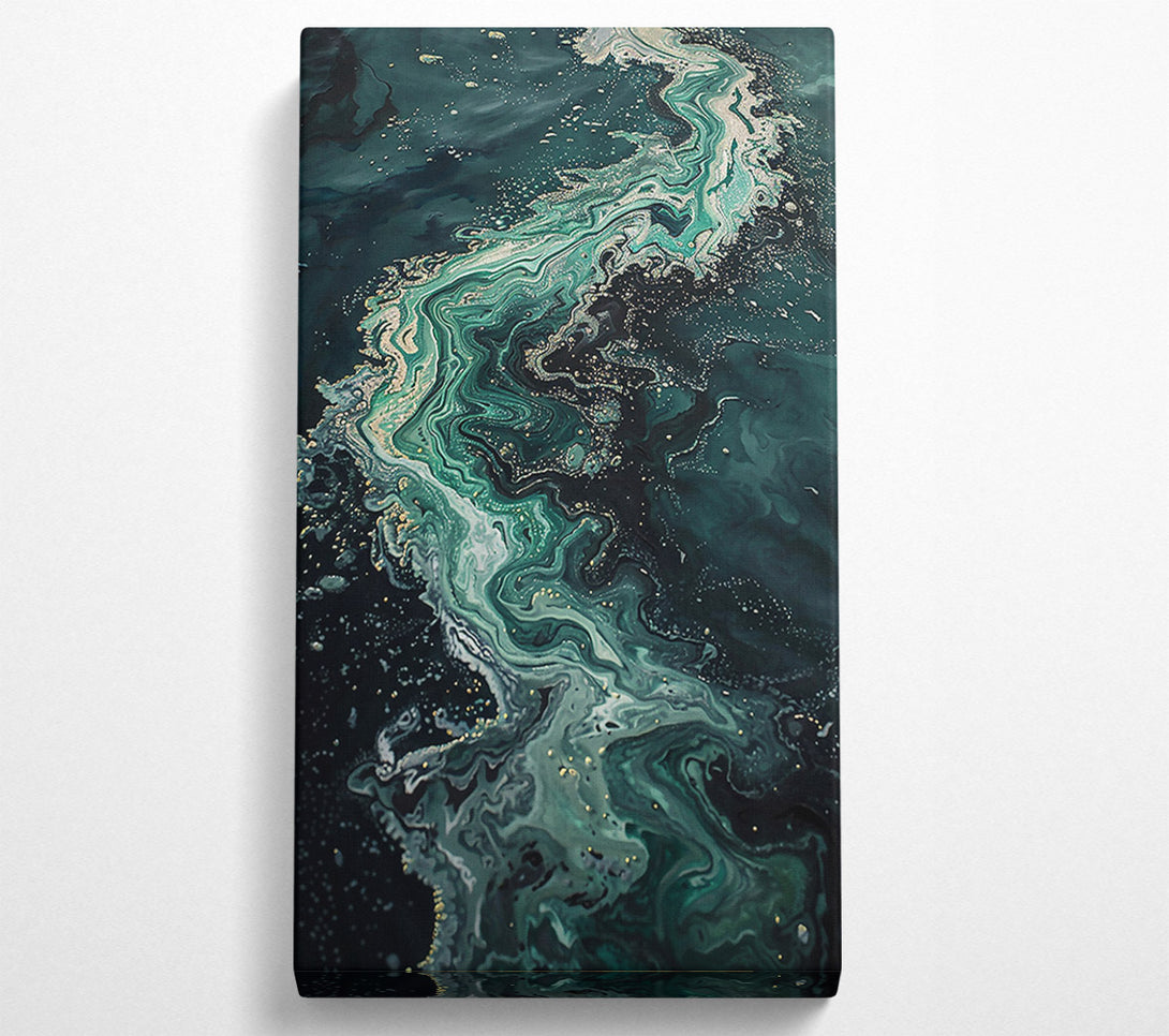  A Canvas Print of Emerald River Flow Canvas Wall Art