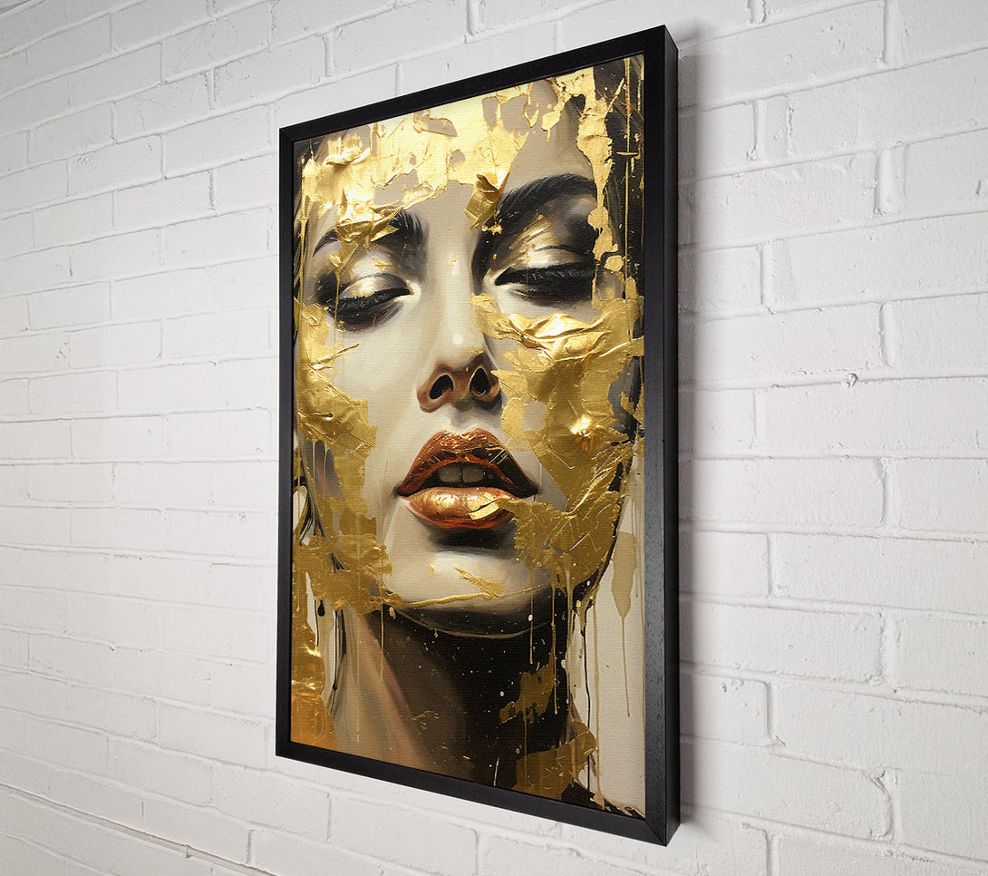  A Canvas Print of Gold Face Woman Canvas Art