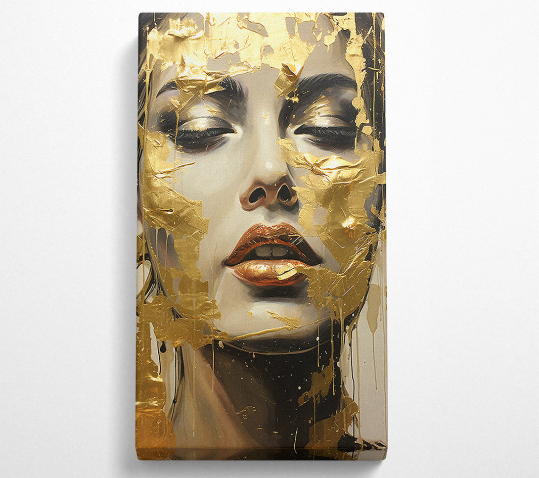  A Canvas Print of Gold Face Woman Canvas Art
