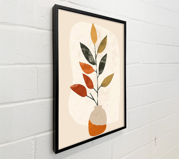 Orange Minimalist Leaves