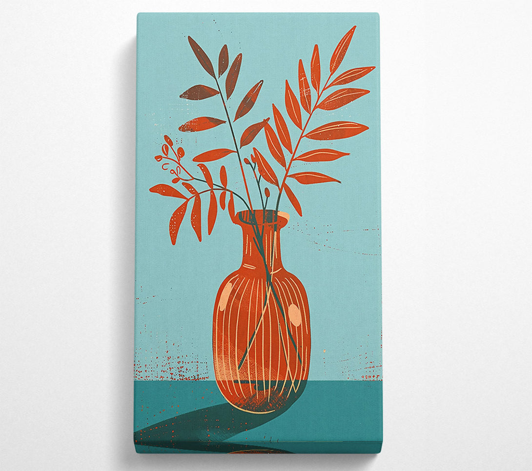  A Canvas Print of Orange Vase Still Life Canvas Art