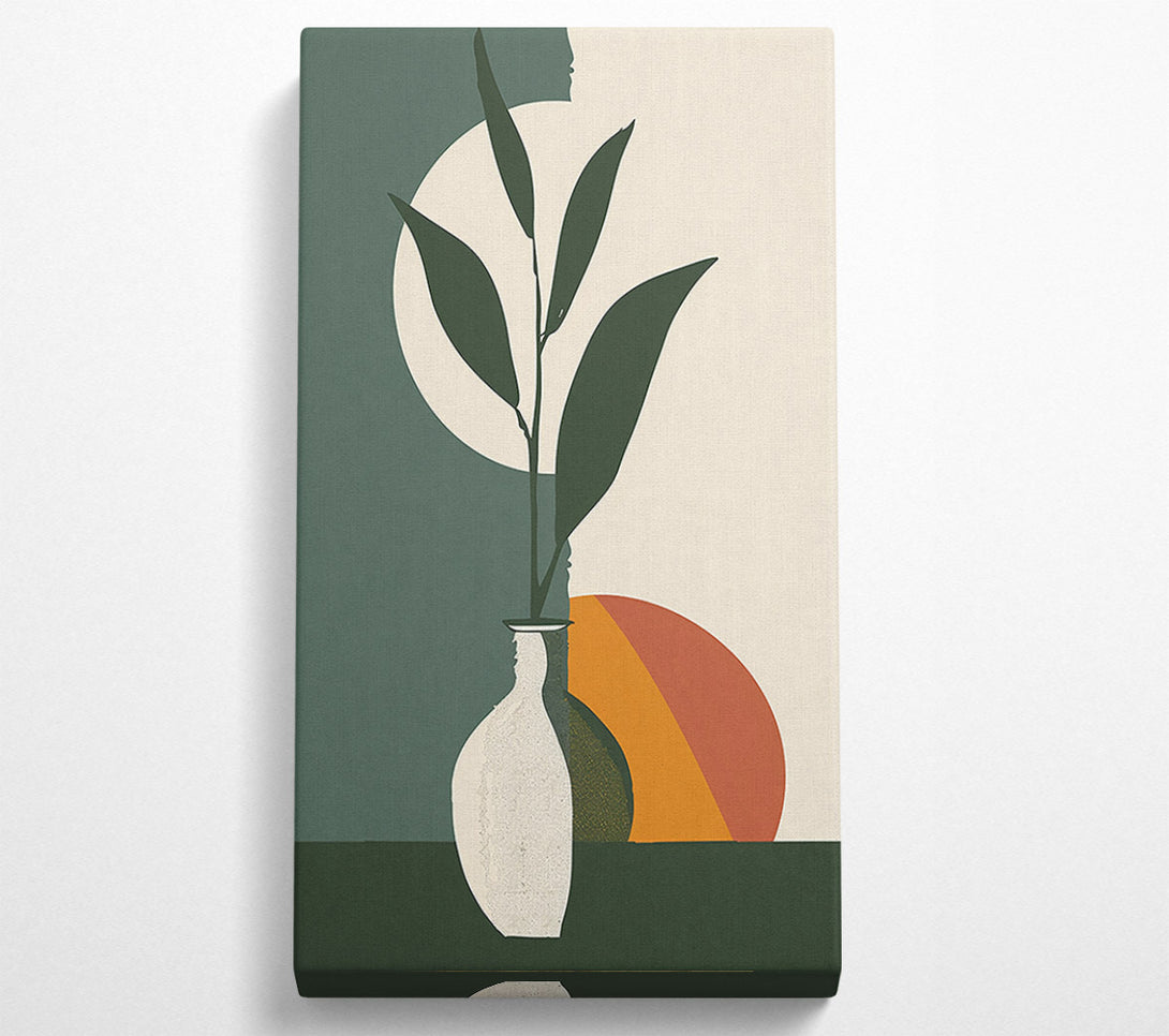  A Canvas Print of Sage Green Vase And Sun Canvas Art