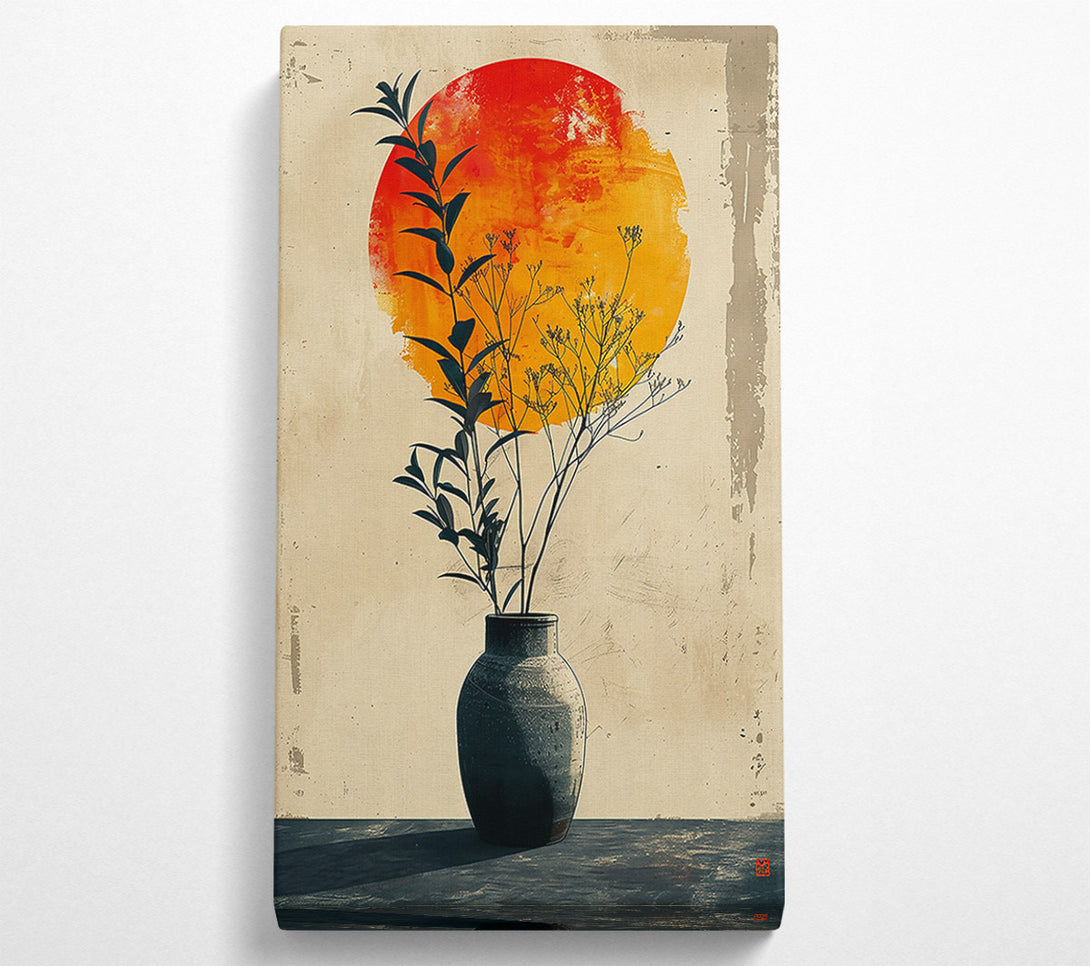  A Canvas Print of Orange Sun & Branches Canvas Wall Art