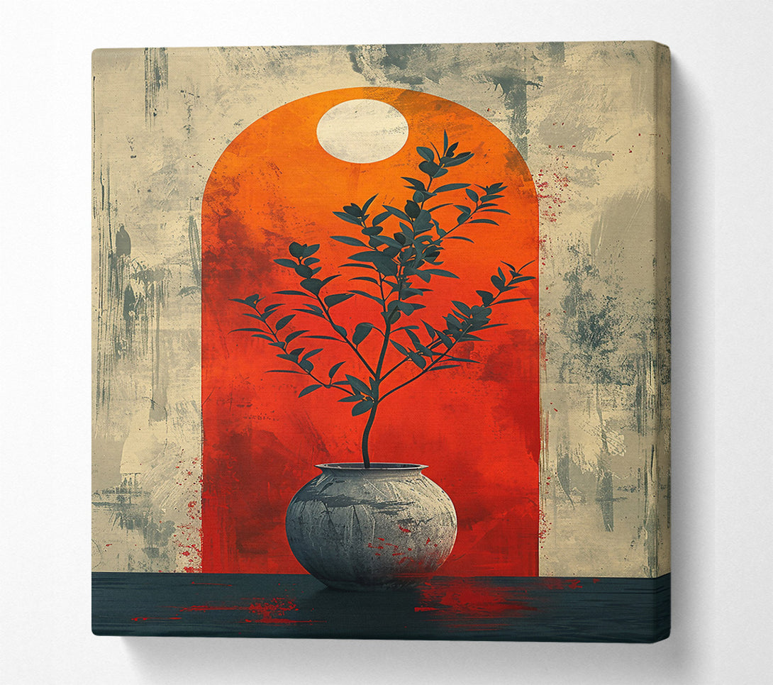  A Canvas Print of Orange Sun'S Bloom Canvas Wall Art