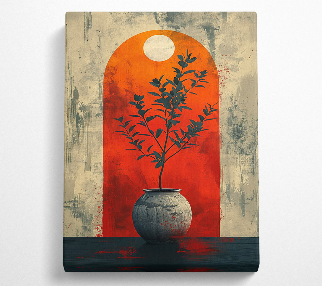  A Canvas Print of Orange Sun'S Bloom Canvas Wall Art