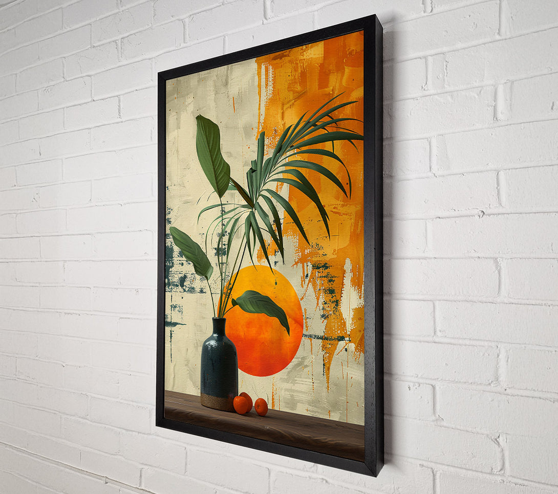 A Canvas Print of Orange And Green Still Life Canvas Print