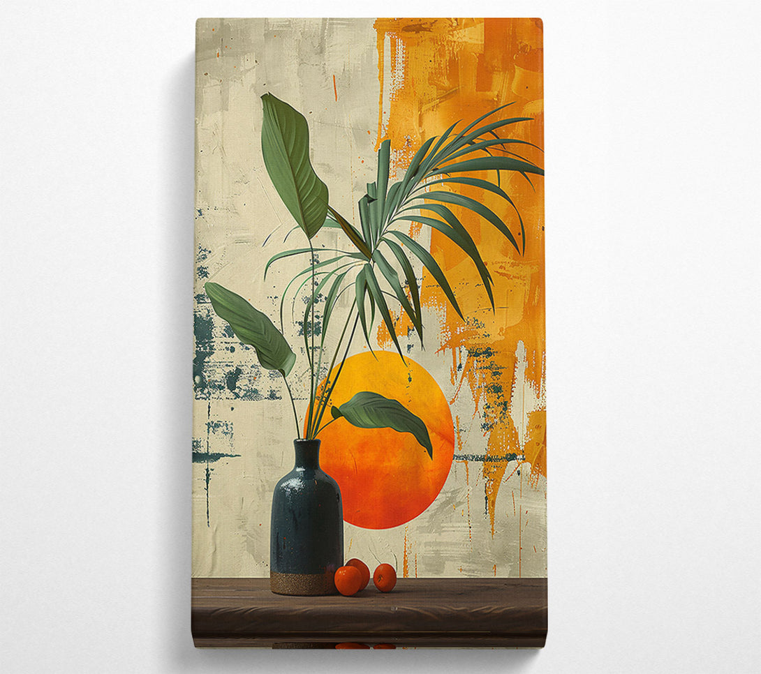  A Canvas Print of Orange And Green Still Life Canvas Print