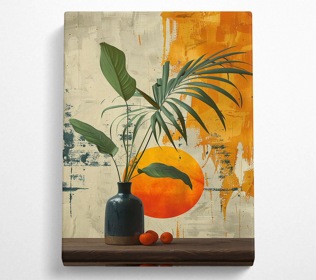  A Canvas Print of Orange And Green Still Life Canvas Print