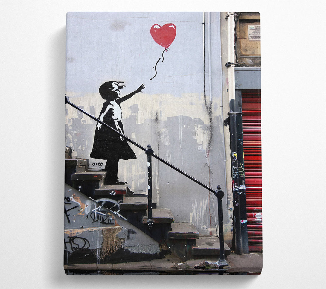  A Canvas Print of Red Heart'S Flight Canvas Wall Art