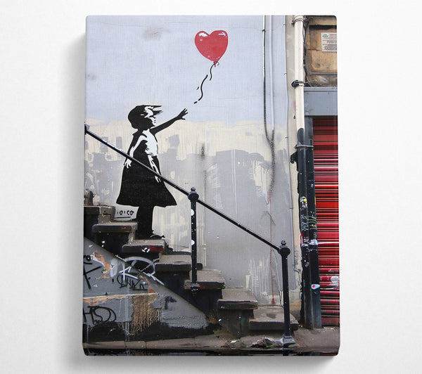  A Canvas Print of Red Heart'S Flight Canvas Wall Art