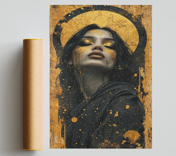 Gold Girl Print