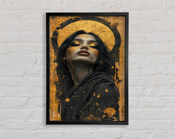 Gold Girl Framed Print