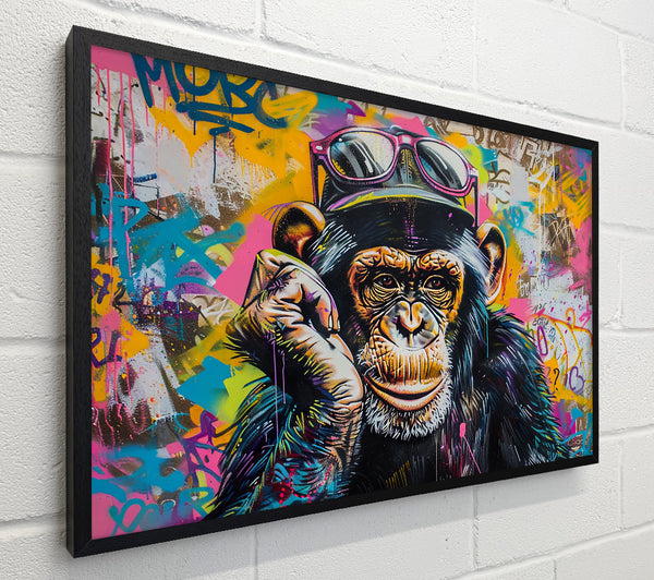 Pink Chimp Street Art