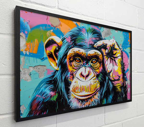 Blue Thinking Chimp