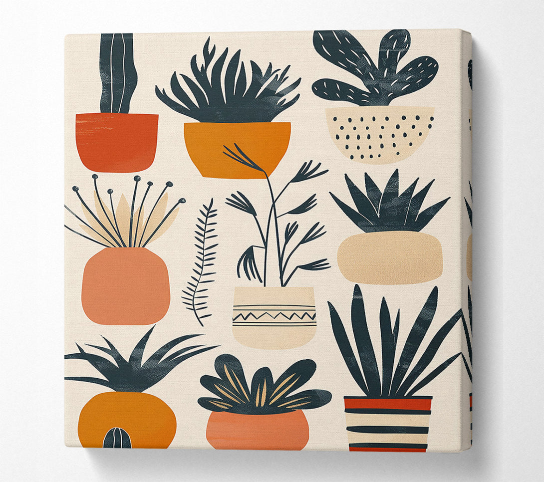  A Canvas Print of Terracotta Plant Dreams Canvas Print