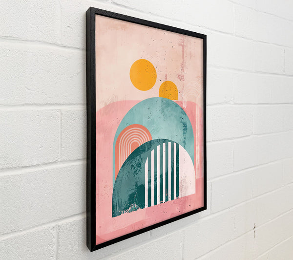 Pink And Teal Abstract