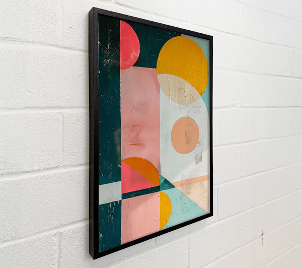 Peach And Teal Geometry