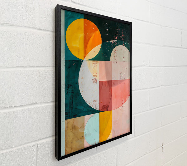 Teal Geometric Symphony