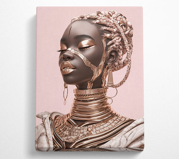  A Canvas Print of Gold Laced Woman Canvas Wall Art