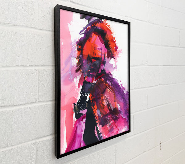 Crimson Figure In Motion