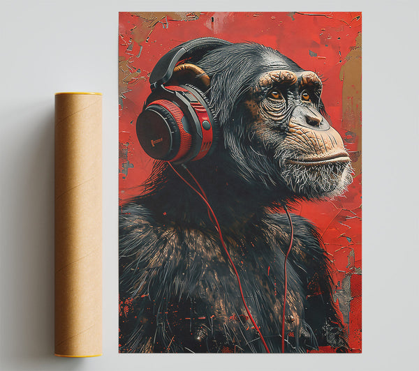 Red Beats Ape Poster