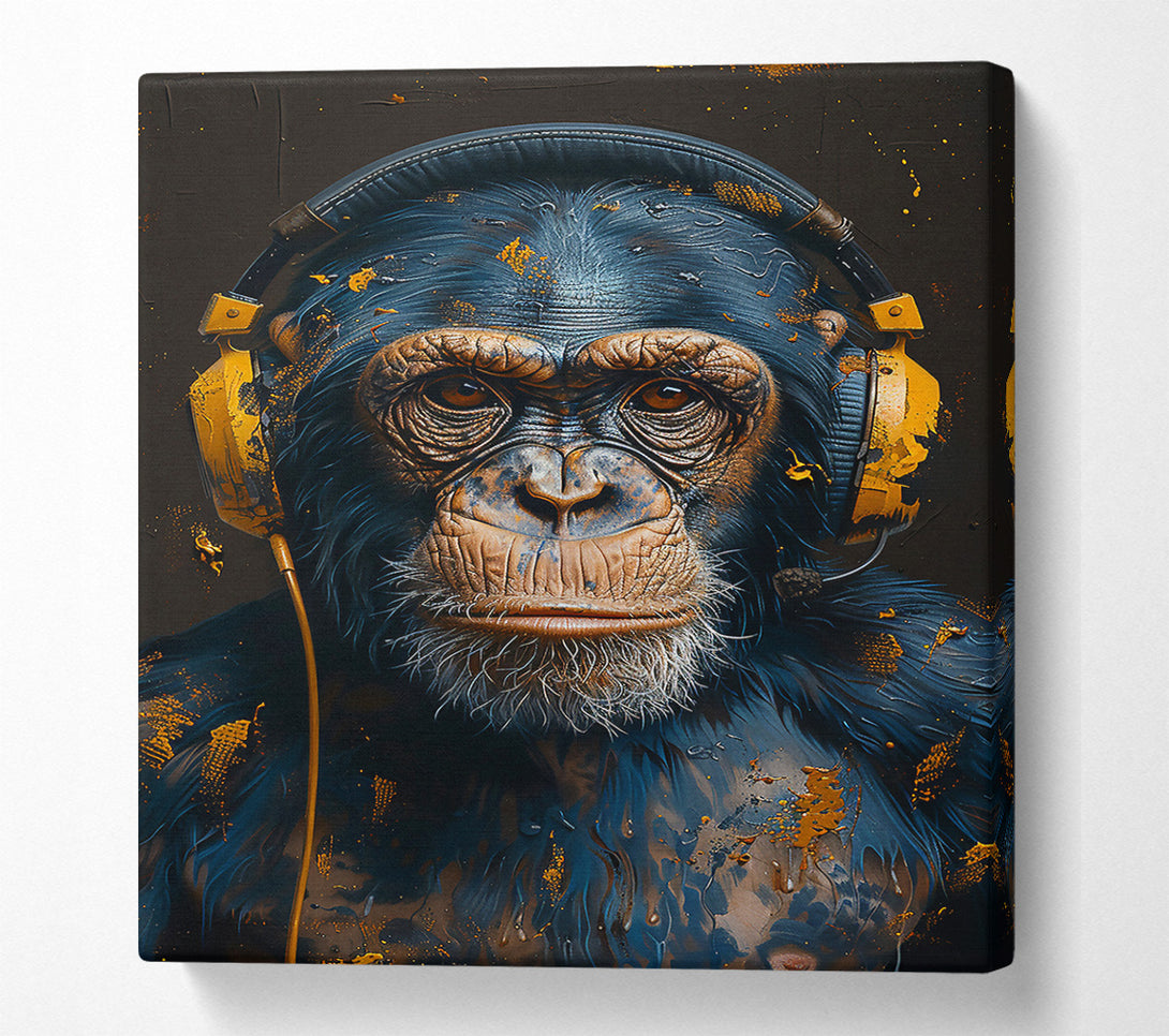 A Canvas Print of Blue Beats And Splashes Canvas Print