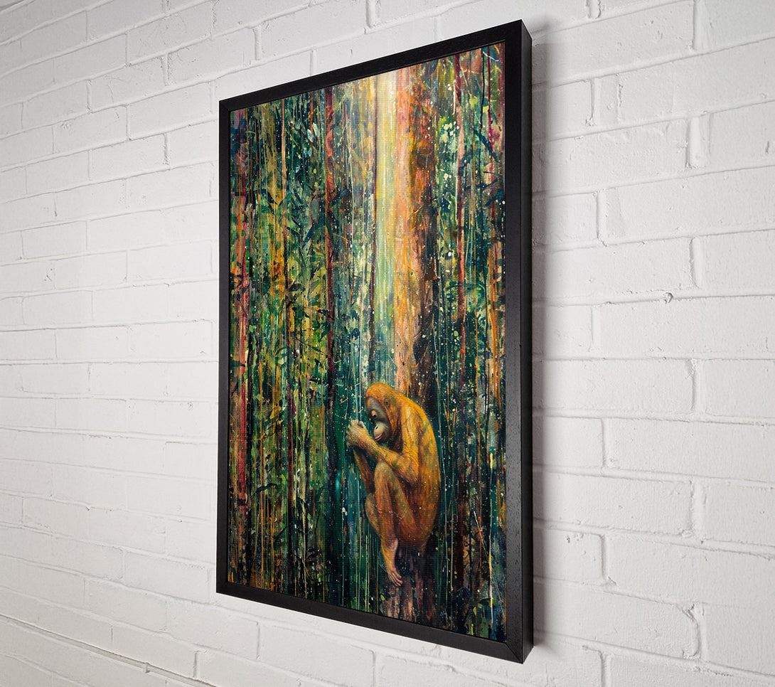  A Canvas Print of Orange In The Jungle Canvas Print