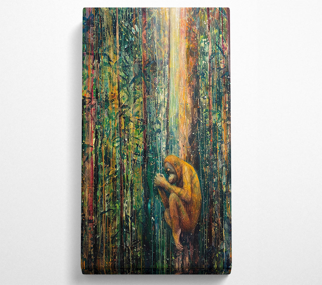  A Canvas Print of Orange In The Jungle Canvas Print
