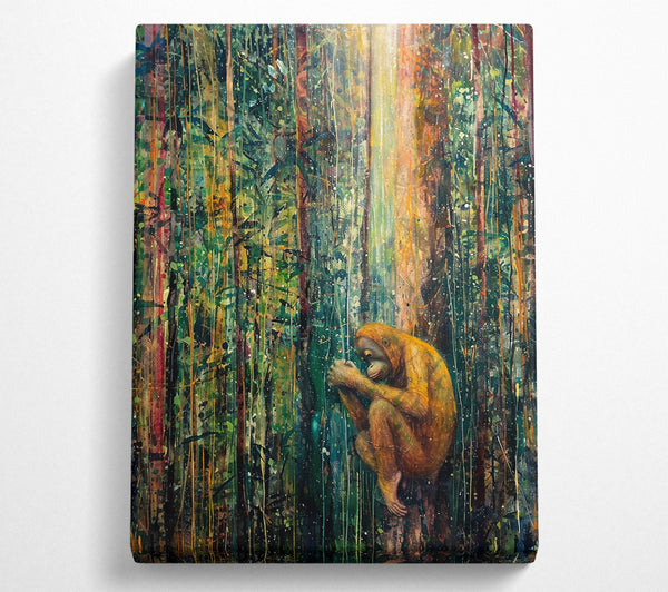  A Canvas Print of Orange In The Jungle Canvas Print