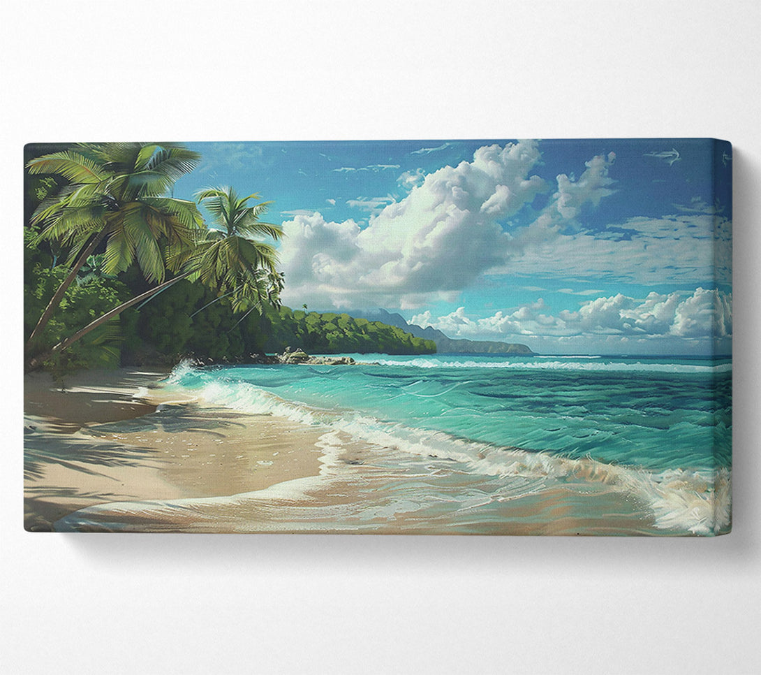  A Canvas Print of Turquoise Paradise Beach Canvas Wall Art