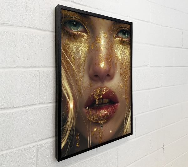 Gold Leaf Face Girl
