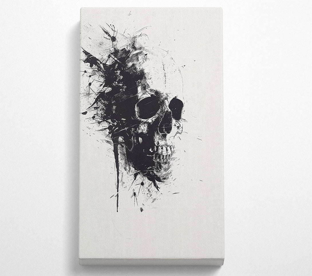  A Canvas Print of Black Skull Spatter Canvas Print