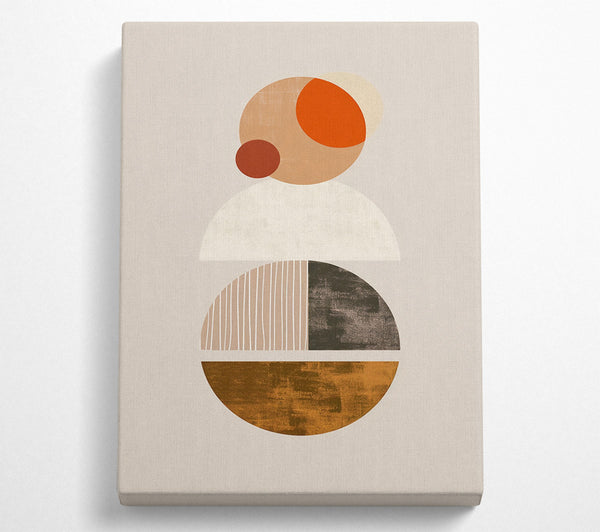  A Canvas Print of Orange Abstract Circles Canvas Art