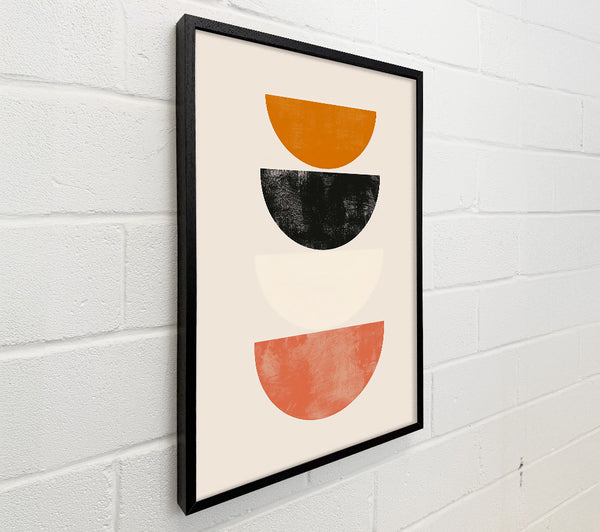 Coral Semicircle Abstract