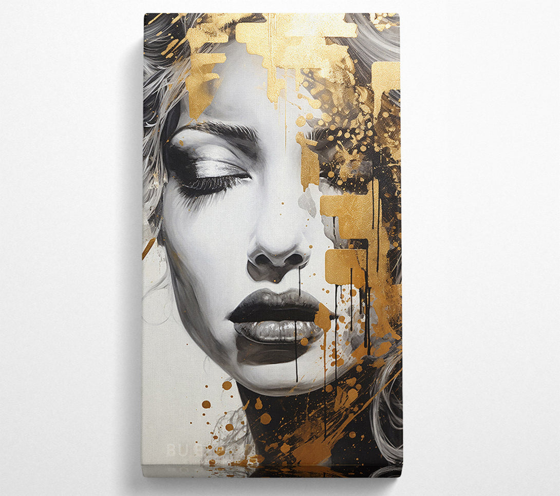  A Canvas Print of Gold On Face Canvas Wall Art