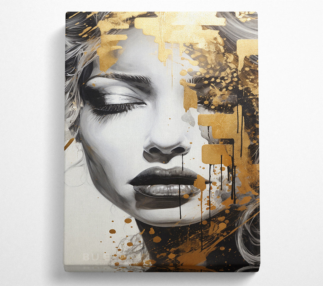  A Canvas Print of Gold On Face Canvas Wall Art