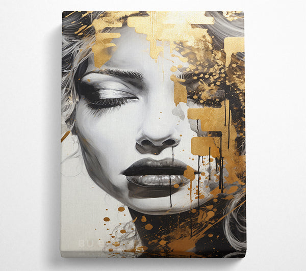  A Canvas Print of Gold On Face Canvas Wall Art