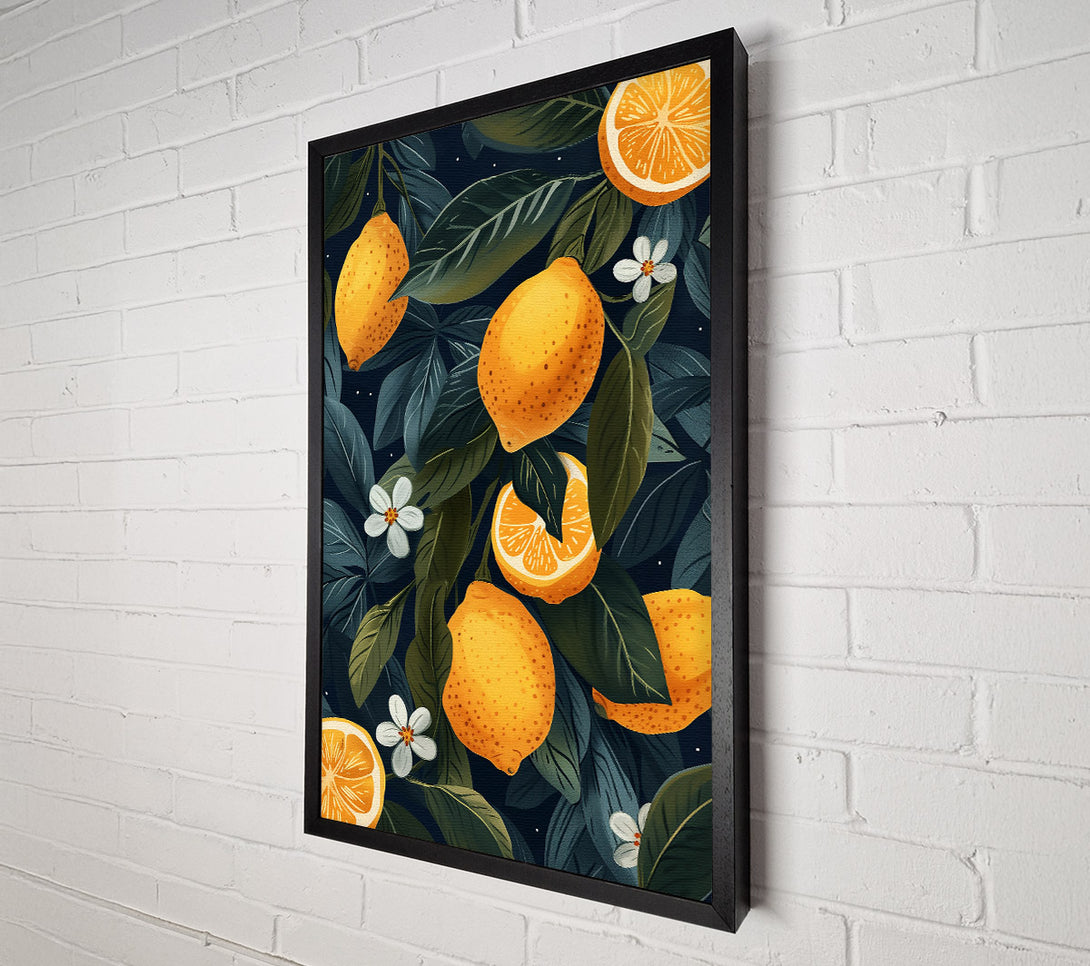  A Canvas Print of Golden Citrus Grove Canvas Wall Art