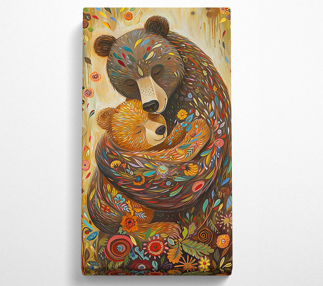  A Canvas Print of Brown Floral Embrace Canvas Print