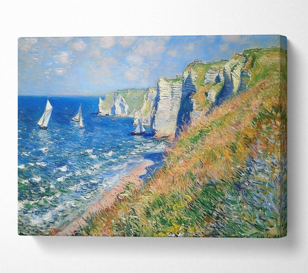  A Canvas Print of Azure Coast Climbers Canvas Wall Art