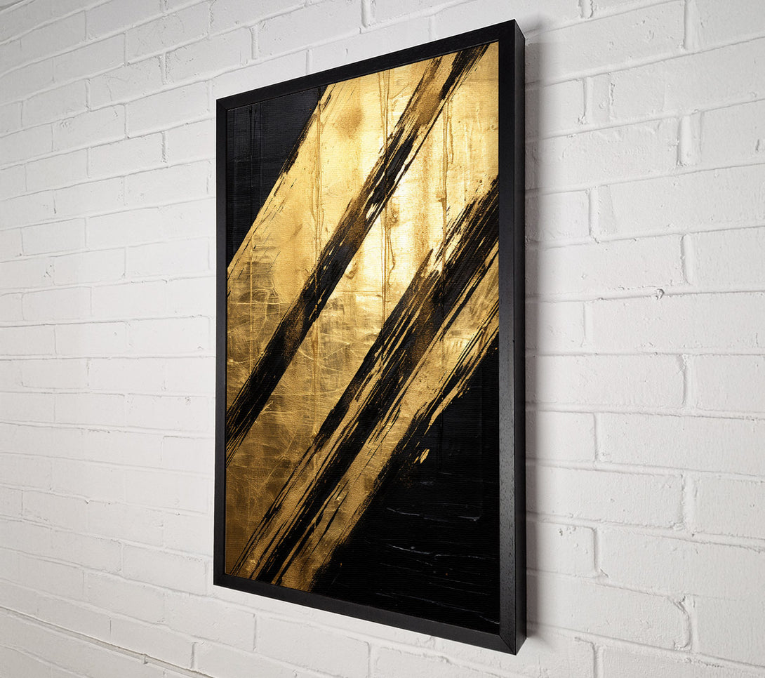  A Canvas Print of Gold Stripe Canvas Art