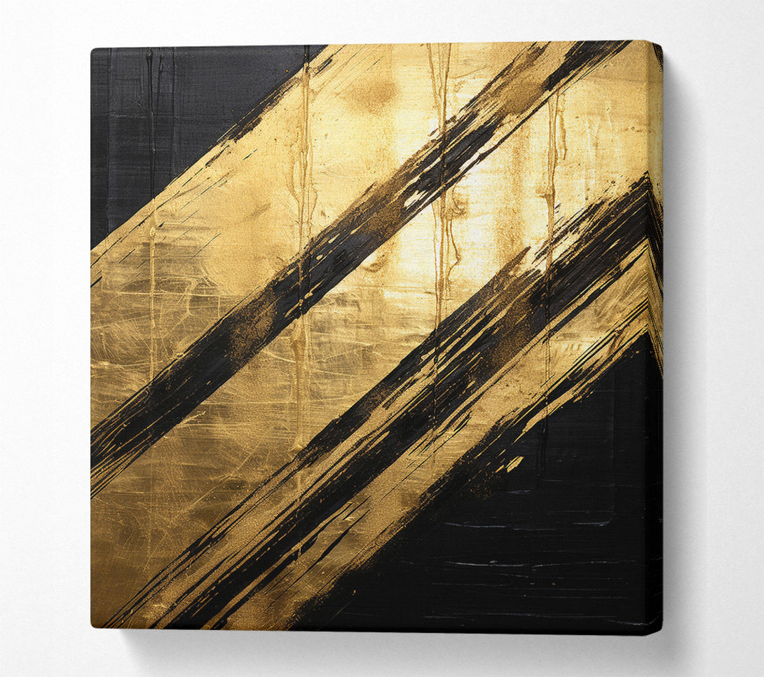  A Canvas Print of Gold Stripe Canvas Art