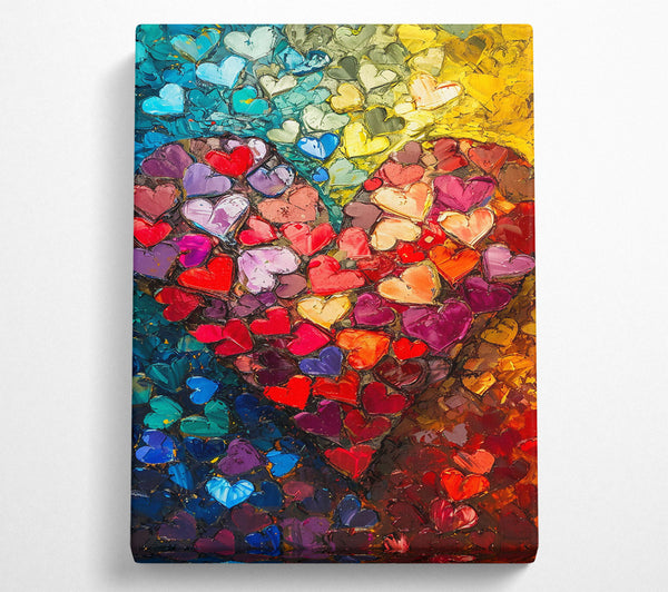 A Canvas Print of Crimson Heart Symphony Canvas Wall Art