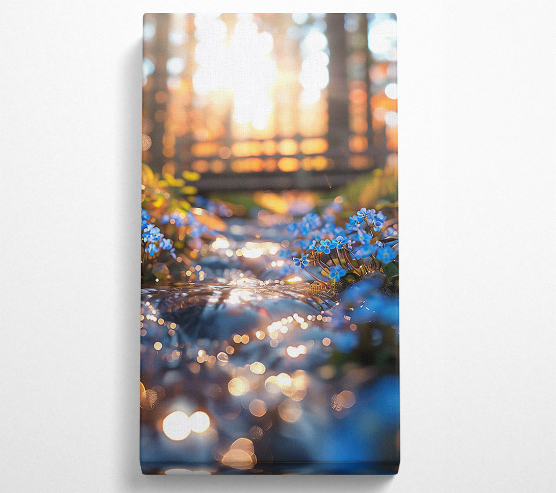  A Canvas Print of Golden Blue Stream Canvas Wall Art