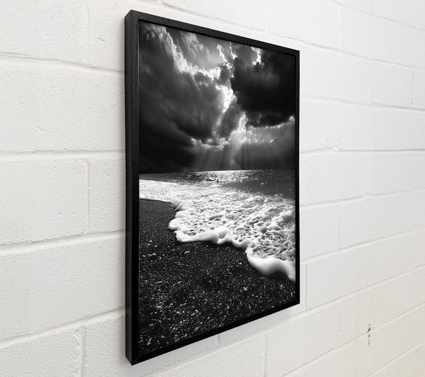 White Waves On Black Sand