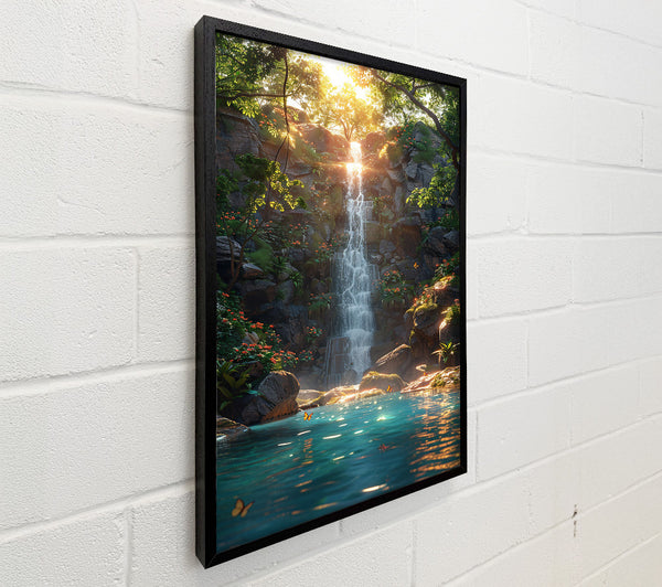 Teal Oasis Waterfall